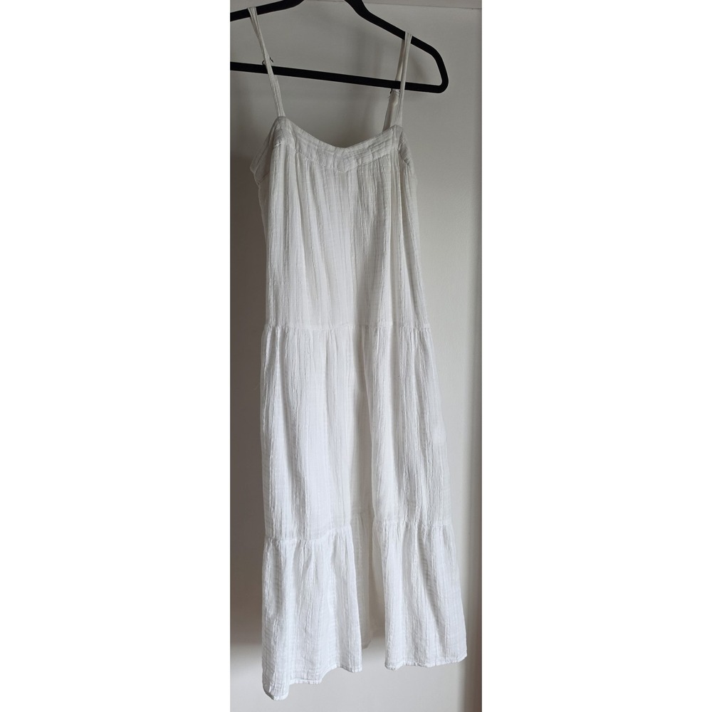 Knox Rose Maxi Dress XS White Sleeveless Boho Casual Cotton Sundress Gown